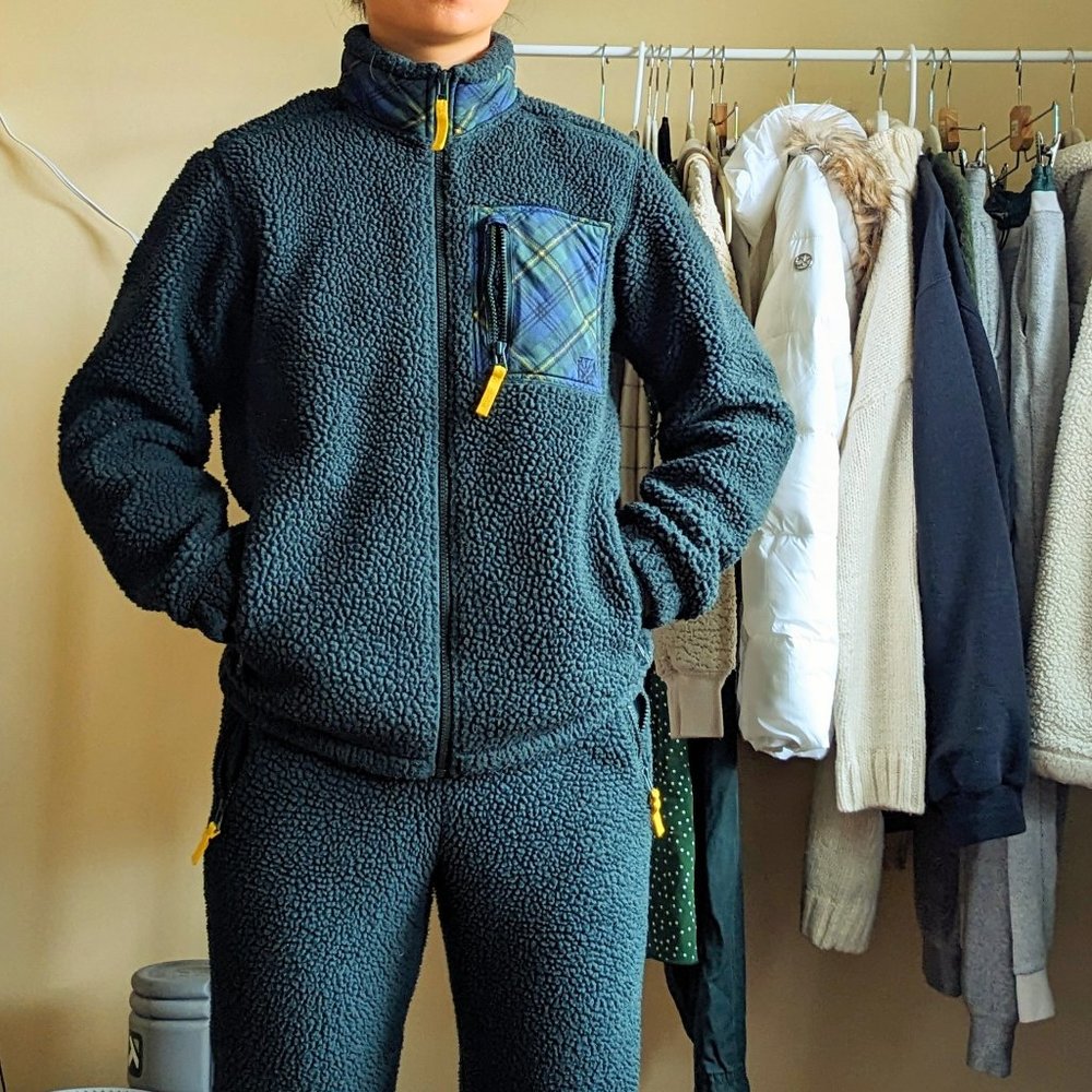 Full Fleece Green Outfit unisex (jacket and pants)